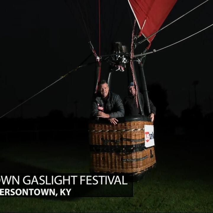 Keith Kaiser heads up in the air for a hot air balloon ride
